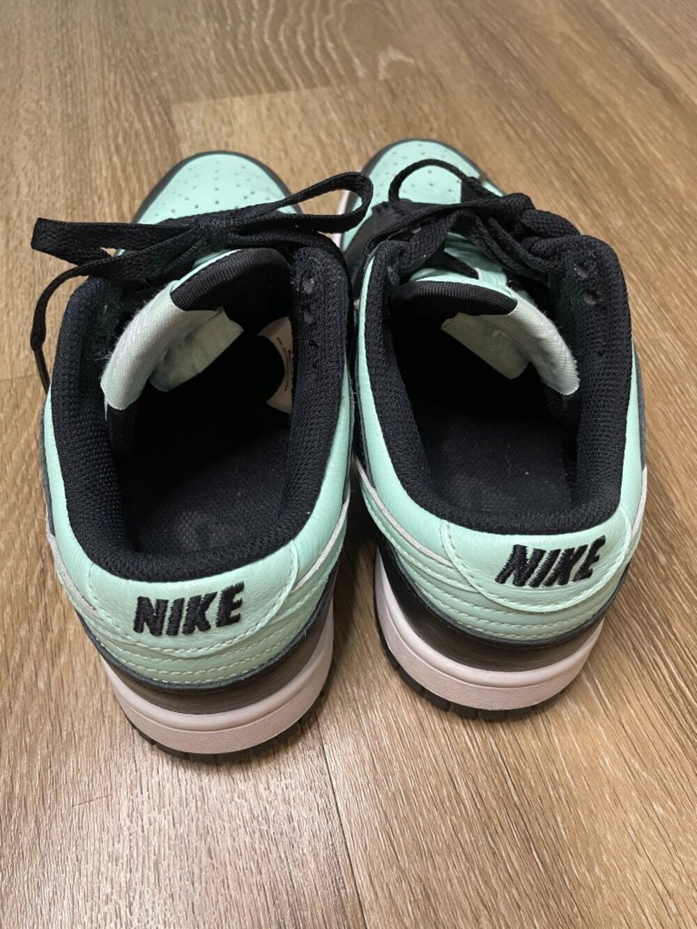 Nike By You Dunk Lows Black and Mint Green Size 5.5 US - Picture 11 of 11
